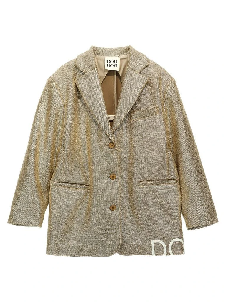 商品Douuod Kids|Douuod Kids Laminated Single-Breasted Blazer,价格¥990,第1张图片