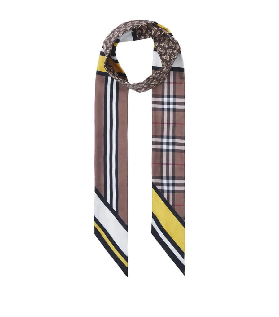 商品Burberry|Silk Montage Print Skinny Scarf,价格¥1769,第1张图片