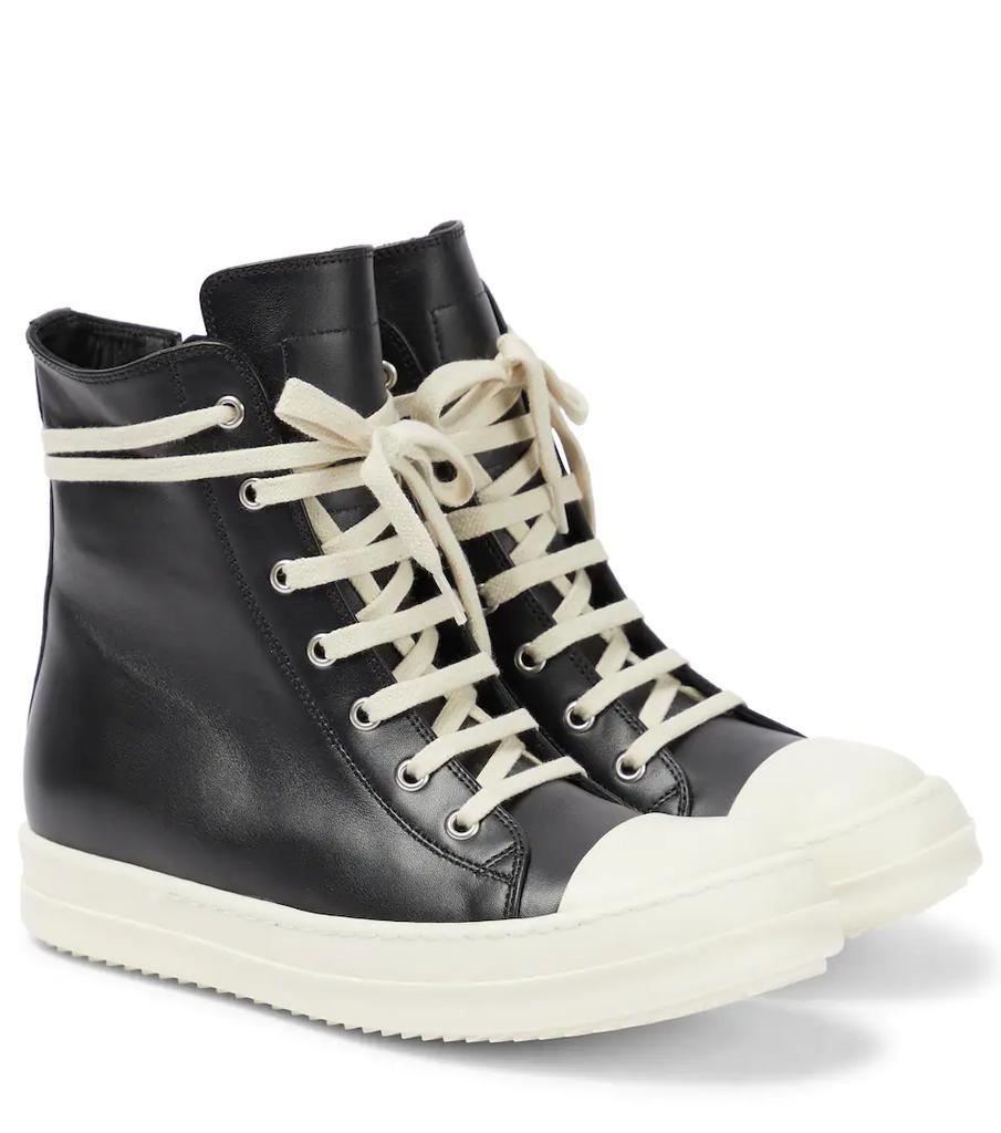 商品Rick Owens|Leather high-top sneakers,价格¥6042,第1张图片