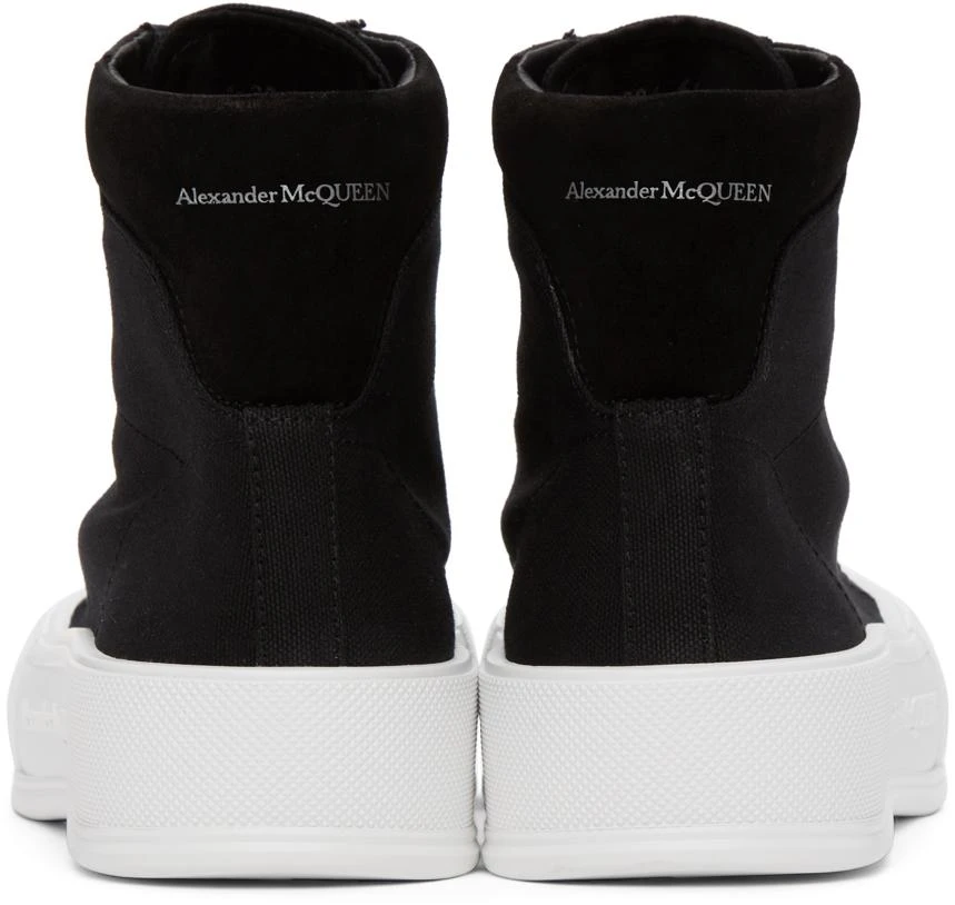 商品Alexander McQueen|黑色 & 白色 Deck Plimsoll 高帮运动鞋,价格¥3314,第4张图片详细描述