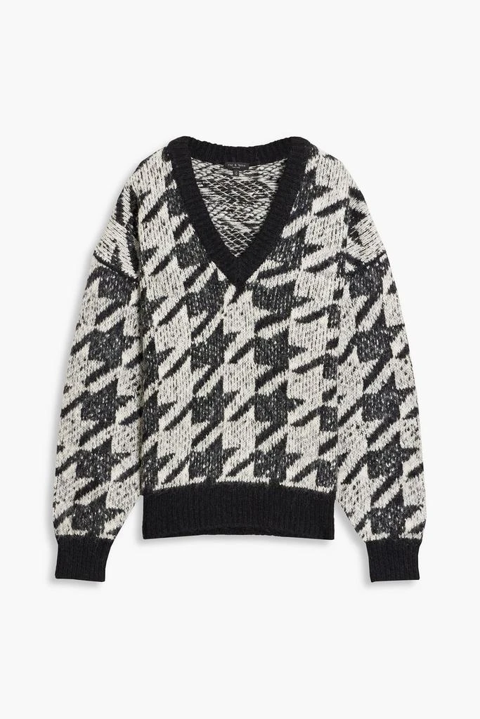 商品Rag & Bone|Edith houndstooth jacquard-knit sweater,价格¥893,第1张图片