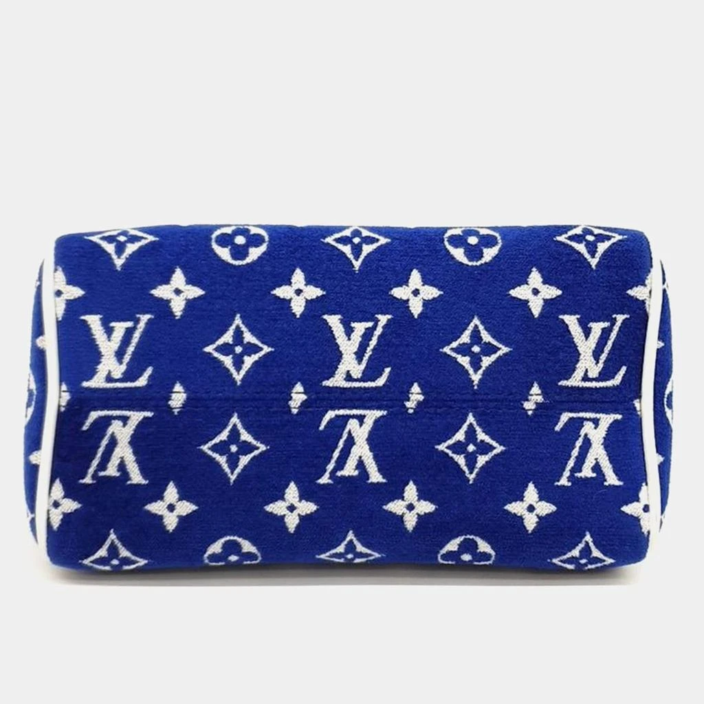 商品[二手商品] Louis Vuitton|Louis Vuitton Blue Velvet Bandouliere Speedy 20 Bag,价格¥19679,第4张图片详细描述
