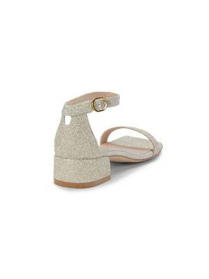商品Stuart Weitzman|Nudist June Glitter Sandals,价格¥865,第3张图片详细描述