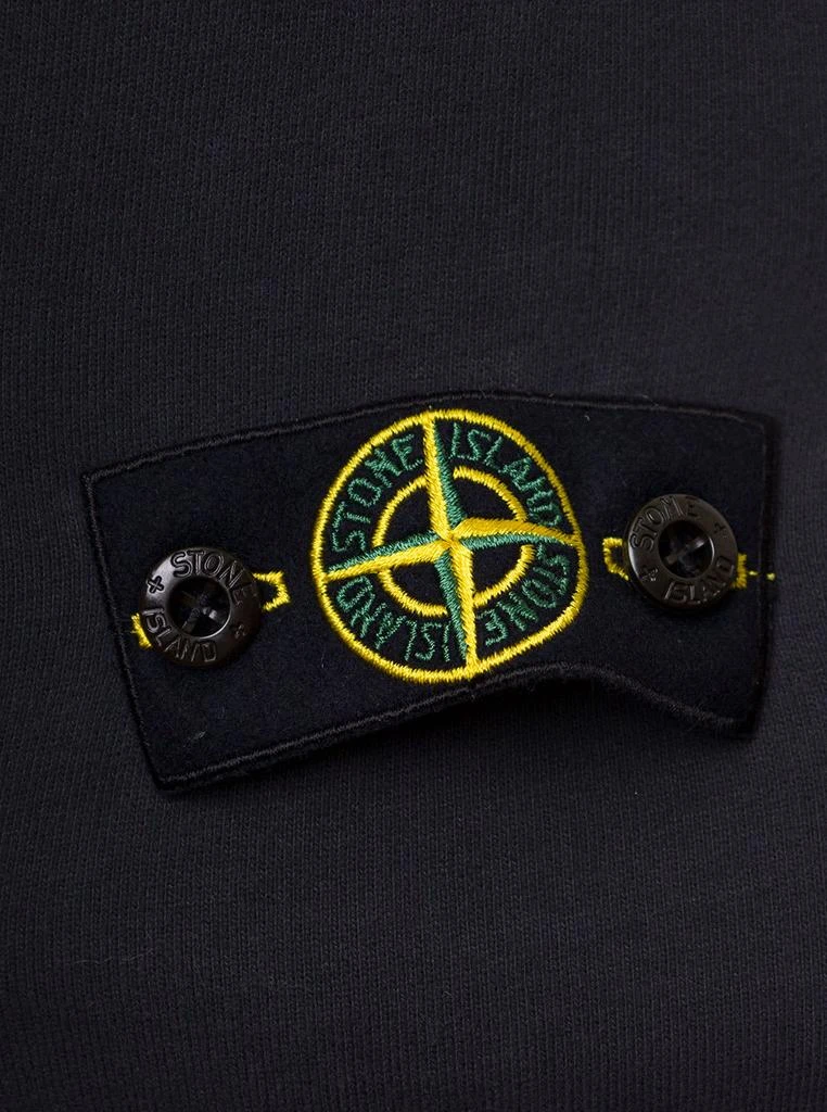 商品Stone Island Junior|Stone Island Junior Blue Cotton Hoodie With Logo Stone Island Kids Boy,价格¥1435,第3张图片详细描述