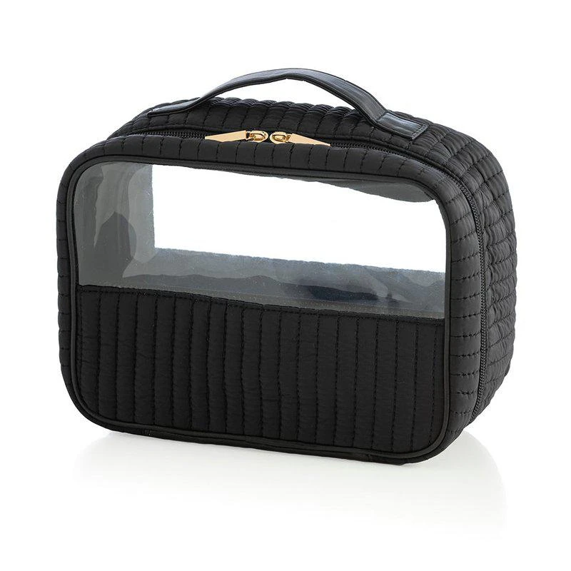 商品Shiraleah|Ezra Set Of 2 Clear Cosmetic Cases, Black,价格¥499,第2张图片详细描述