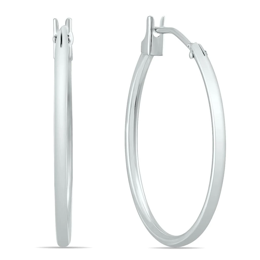 商品SSELECTS|14K White Gold 21Mm Hoop Earrings 1.5Mm Gauges,价格¥676,第1张图片