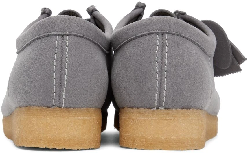 商品Clarks|Grey Vegan Wallabee Derbys,价格¥532,第4张图片详细描述
