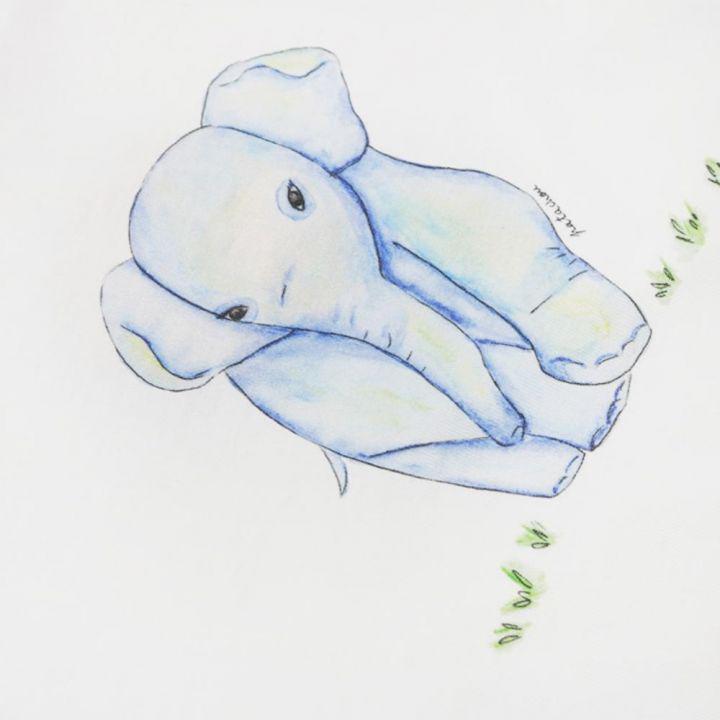 商品Patachou|Baby White & Blue Elephant T Shirt,价格¥98,第4张图片详细描述