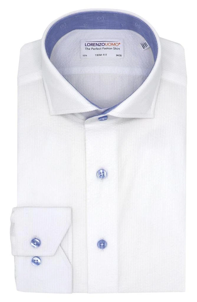 商品Lorenzo Uomo|Seersucker Trim Fit Dress Shirt,价格¥378,第1张图片