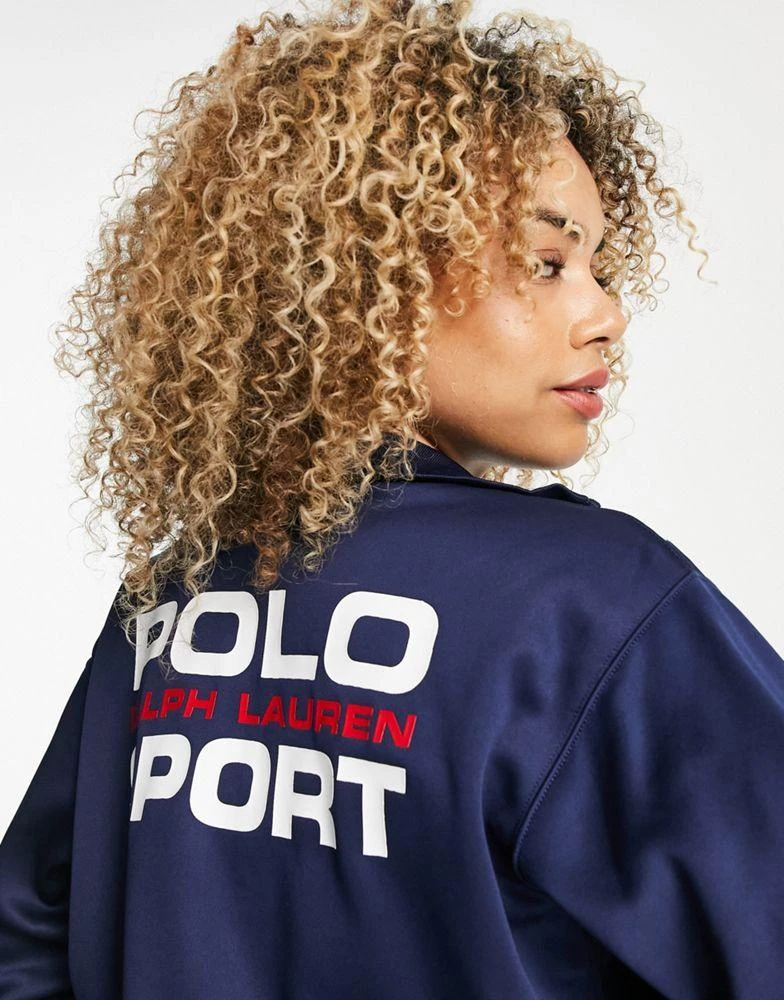 商品Ralph Lauren|Polo Ralph Lauren varsity zip through tracksuit top in navy,价格¥785,第3张图片详细描述