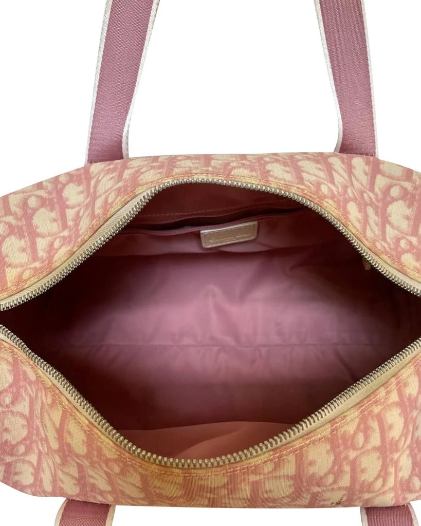 商品[二手商品] Dior|Dior Trotter Canvas x Patent Leather Handbag Pink Boston bag,价格¥4982,第5张图片详细描述