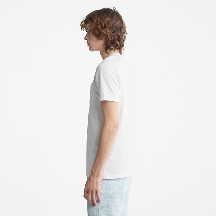 Dunstan River Pocket T-shirt for Men in White商品第4张图片规格展示