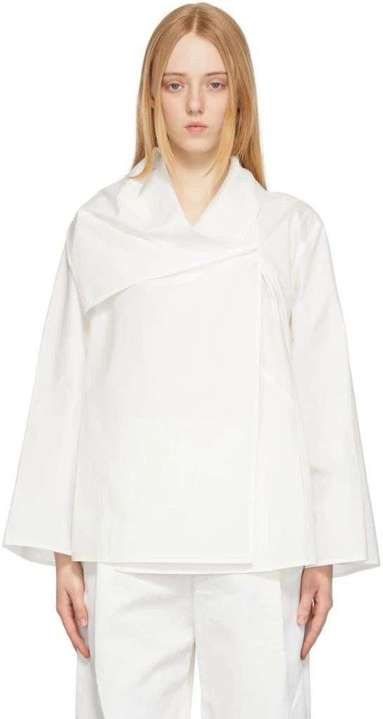 商品Totême|White Three-Way Scarf Blouse,价格¥814,第1张图片