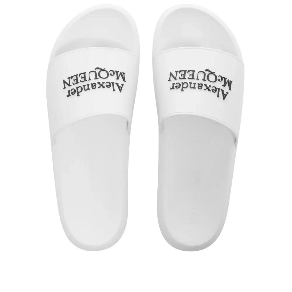 商品Alexander McQueen|Alexander McQueen Rubber Logo Pool Slide,价格¥1053,第4张图片详细描述