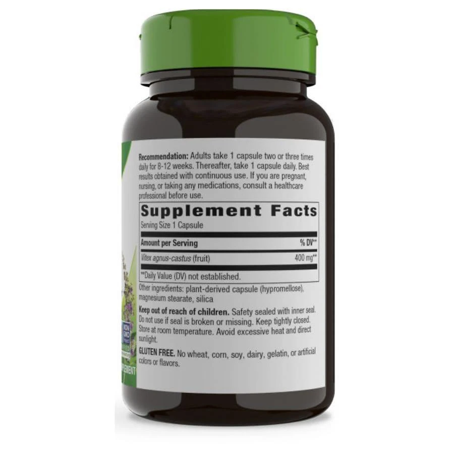商品Nature's Way|Vitex Fruit Vegetarian Capsules,价格¥67,第4张图片详细描述