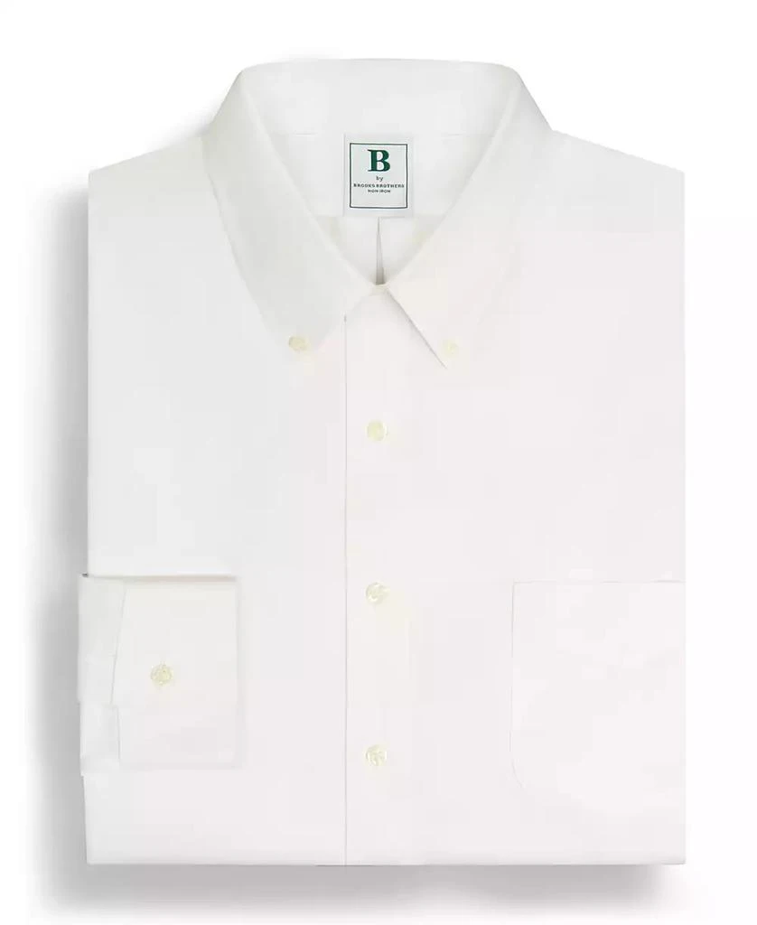 商品Brooks Brothers|Men’s Regular Fit Non-Iron Polo Button-Down Collar Solid Pinpoint Dress Shirt,价格¥461,第5张图片详细描述