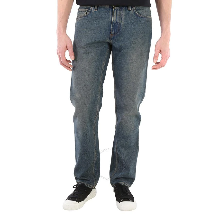 商品Burberry|Men's Indigo Straight Fit Washed Denim Jeans,价格¥1173,第1张图片