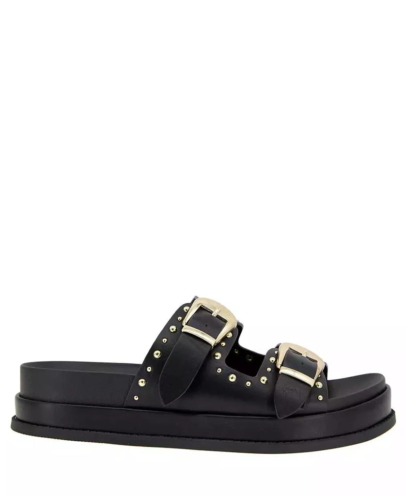 商品BCBG|Women's Barah Chunky Footbed Double Buckle Slip-On Sandals,价格¥320,第2张图片详细描述