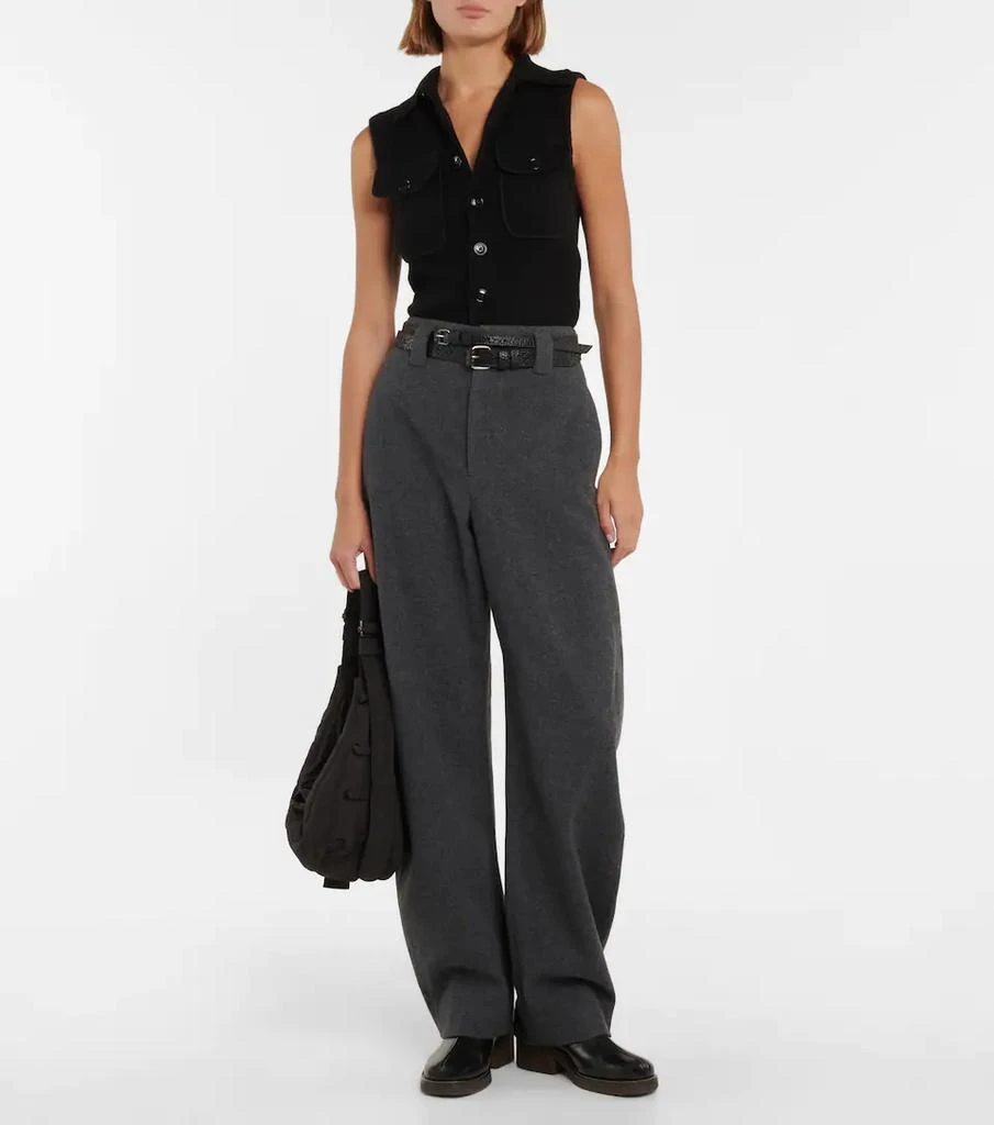 商品Lemaire|Curved high-rise wool-blend pants,价格¥5369,第2张图片详细描述