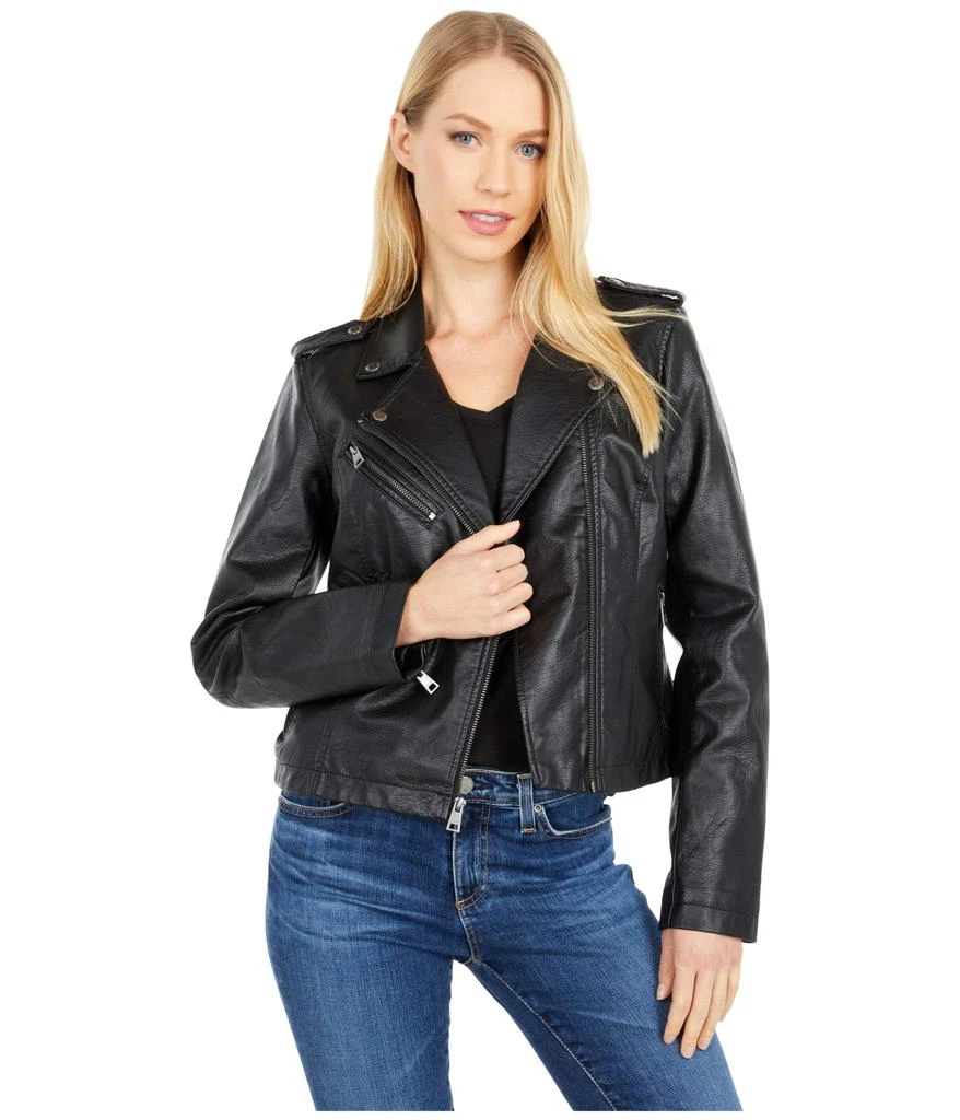 商品Levi's|Classic Asymmetrical Faux Leather Motorcycle Jacket,价格¥684,第1张图片