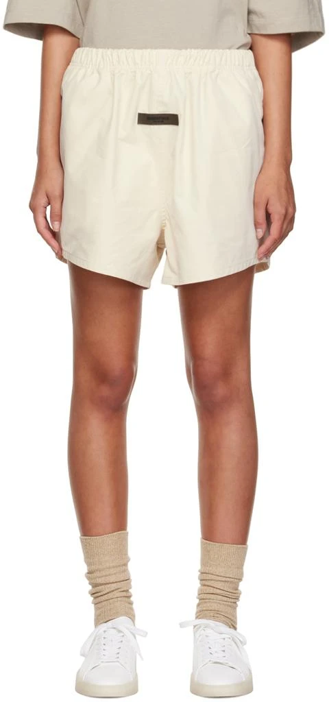 商品Essentials|Off-White Cotton Shorts,价格¥506,第1张图片