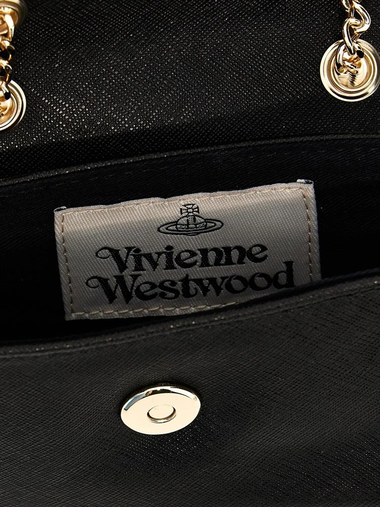 商品Vivienne Westwood|Saffiano Small Purse Crossbody Bags Black,价格¥1551,第4张图片详细描述