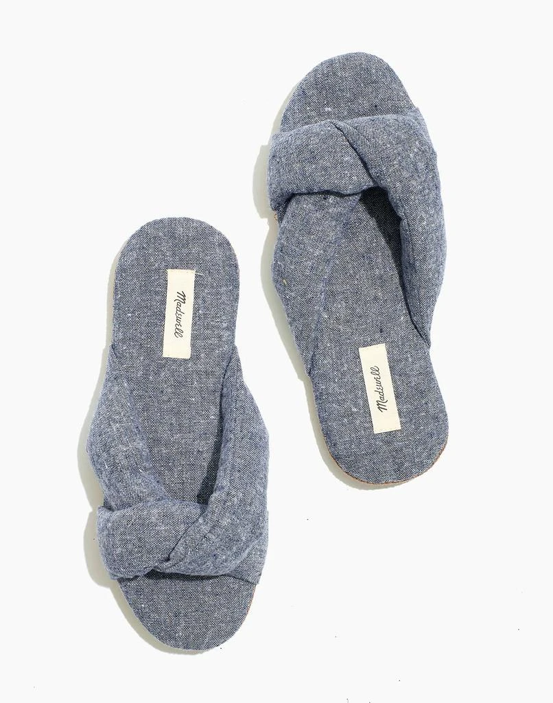 商品Madewell|Chambray Crisscross Scuff Slippers,价格¥119,第1张图片