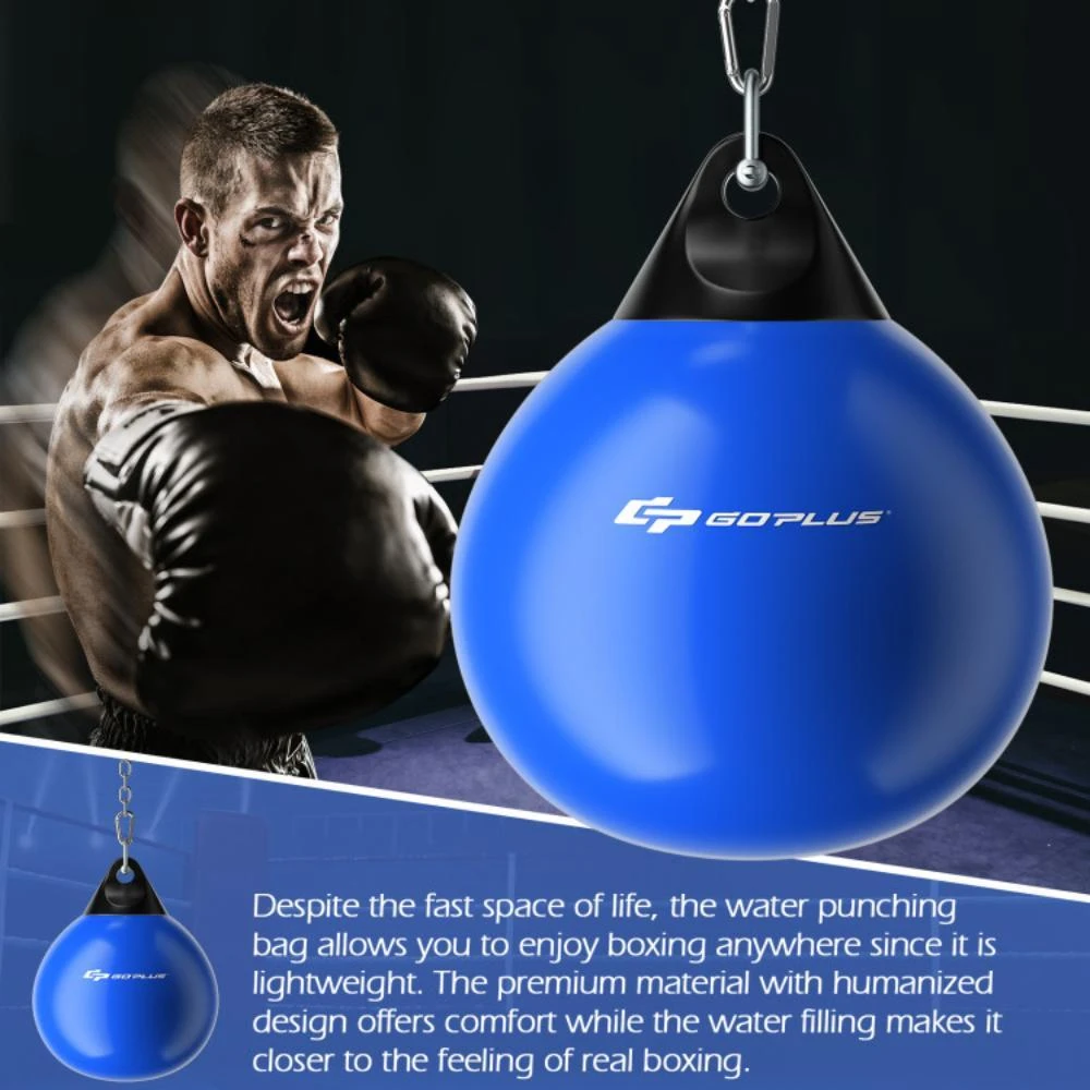18 Inch 110 Pound Heavy Punching Water Aqua Bag with Adjustable Metal Chain-Red 商品