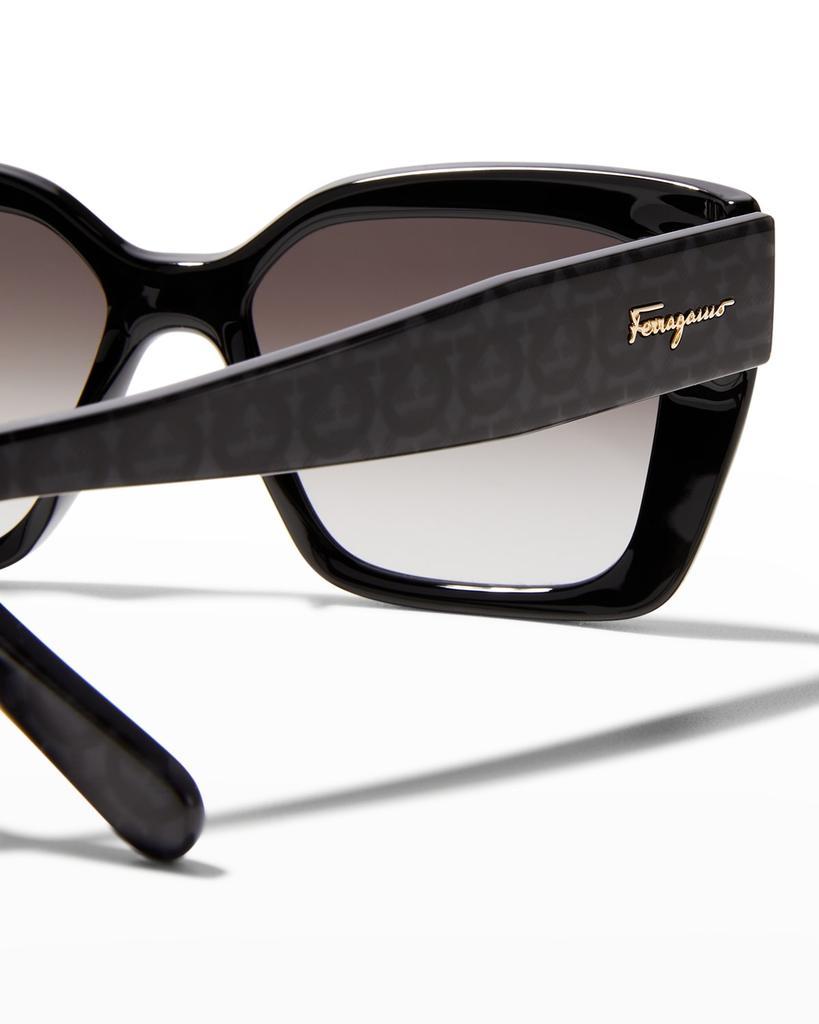 商品Salvatore Ferragamo|Rectangle Gancio Injection Plastic Sunglasses,价格¥1897,第7张图片详细描述