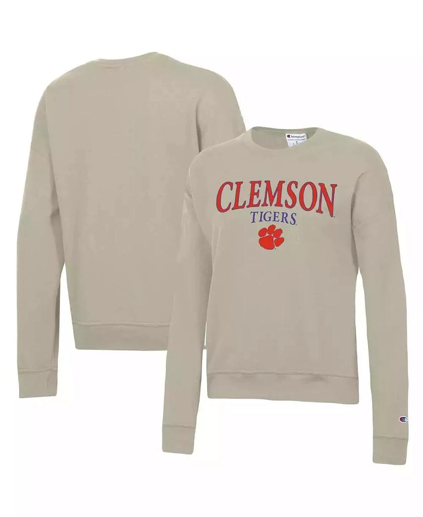 商品CHAMPION|Women's Tan Clemson Tigers Powerblend Pullover Sweatshirt,价格¥310,第1张图片