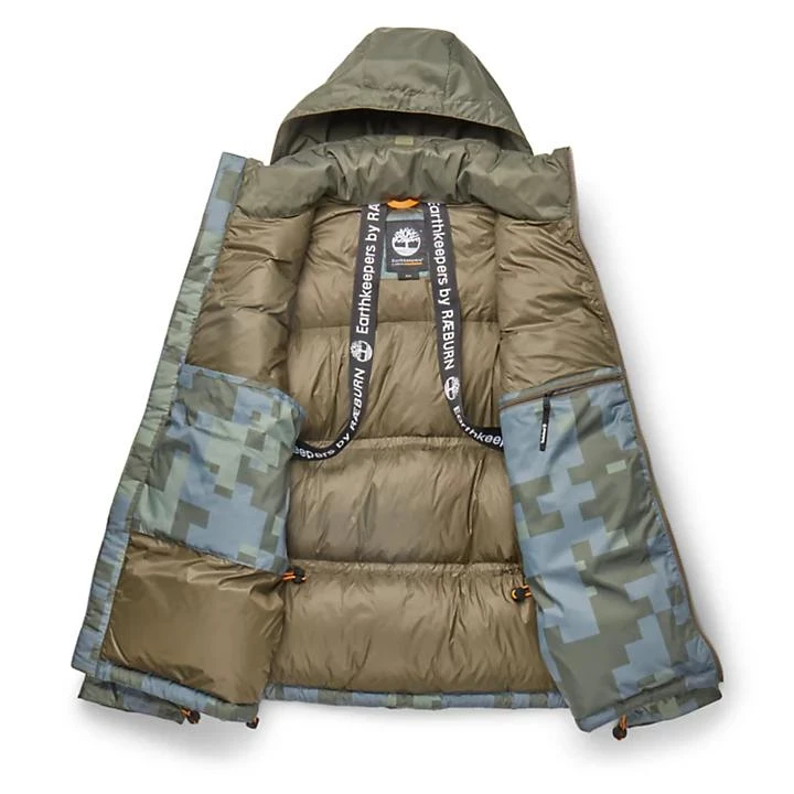 商品Timberland|Earthkeepers® by Raeburn All Gender Puffer Jacket in Green Camo,价格¥1967,第5张图片详细描述