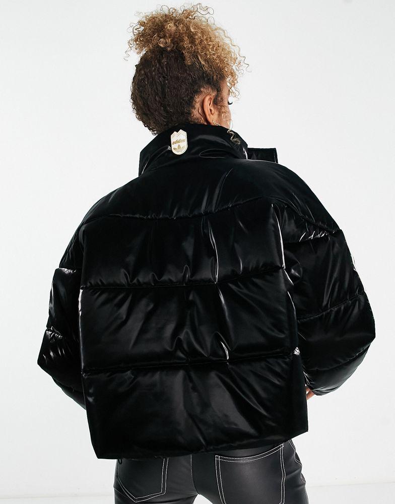 adidas Originals 'ski chic' puffer jacket in black商品第2张图片规格展示