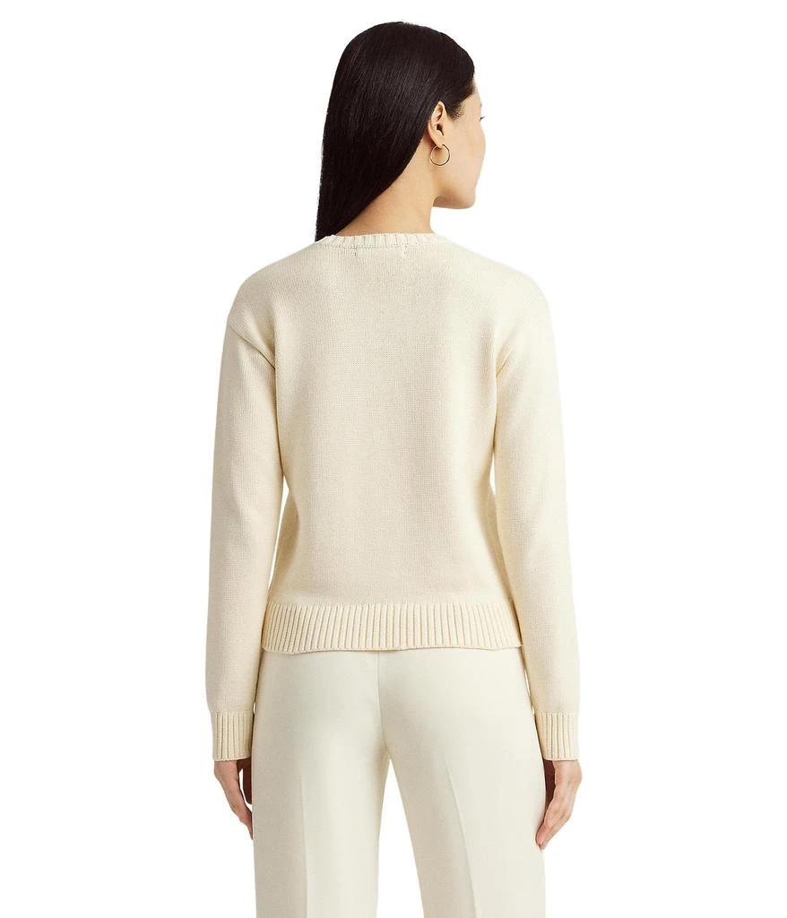 商品Ralph Lauren|Petite Intarsia-Knit Cotton-Blend Sweater,价格¥1085,第2张图片详细描述