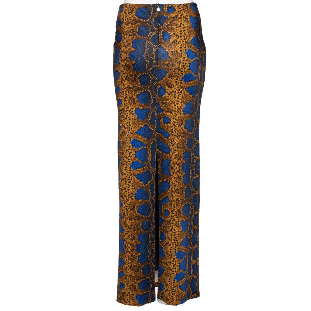 Just Cavalli Multicolored Snake Print Jersey Skirt XS商品第3张图片规格展示