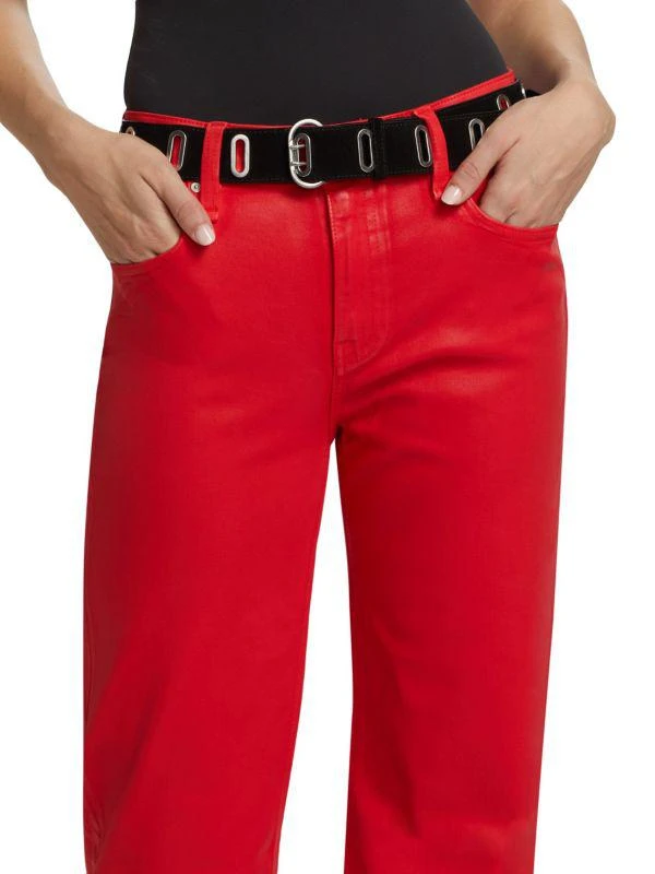 商品Hudson|Rosie Coated High-Rise Wide-Leg Jeans,价格¥787,第4张图片详细描述