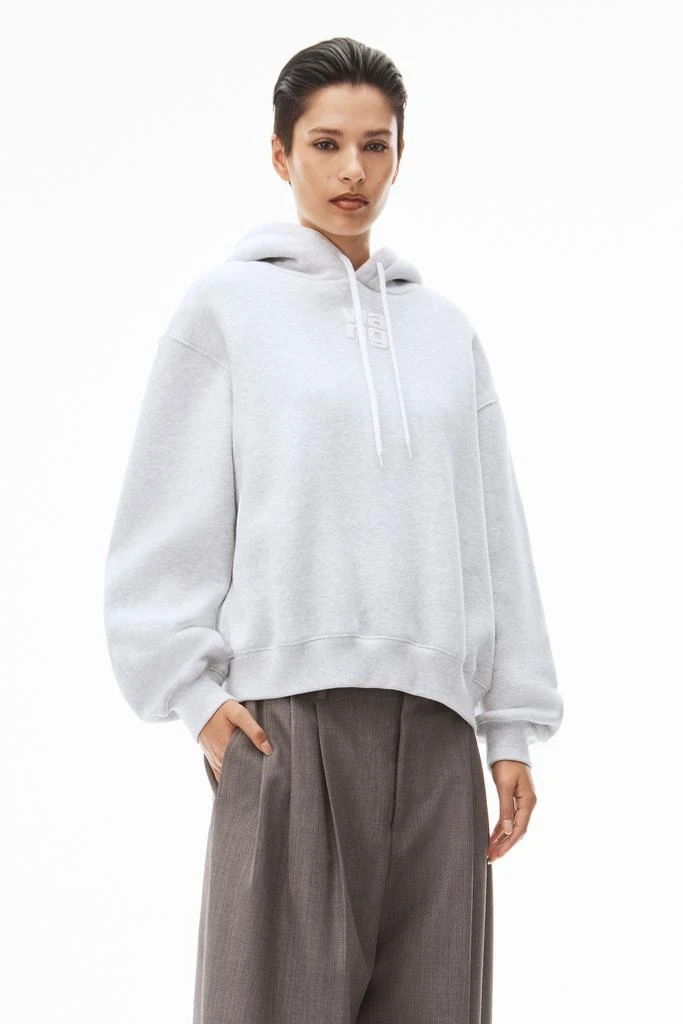 商品Alexander Wang|PUFF LOGO HOODIE IN STRUCTURED TERRY,价格¥2483,第2张图片详细描述