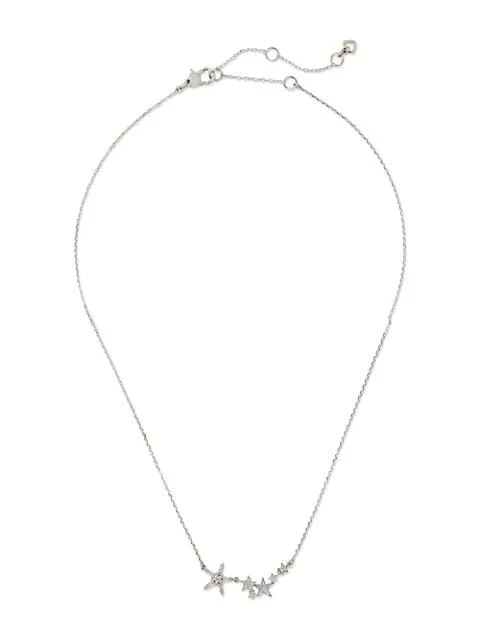商品Kate Spade|Silvertone & Rhinestone Cluster Necklace,价格¥348,第2张图片详细描述