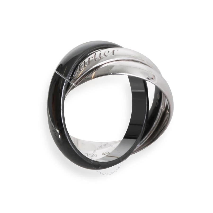 商品[二手商品] Cartier|Pre-Owned Cartier Trinity Ring in 18k White Gold/Ceramic,价格¥7240,第1张图片