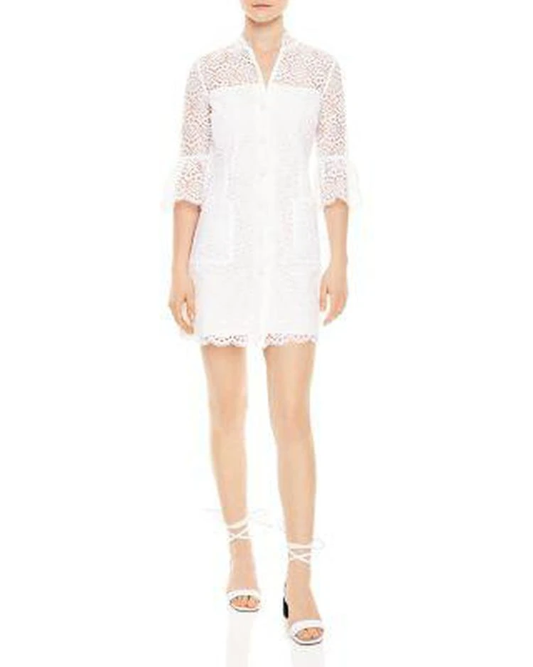 商品Sandro|Miranda Lace Shirt Dress,价格¥1671,第1张图片