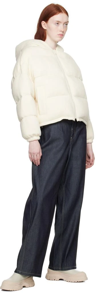 商品Yves Salomon|Off-White Hooded Down Jacket,价格¥2501,第4张图片详细描述