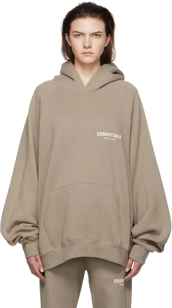 商品Essentials|Taupe Cotton Hoodie,价格¥465,第1张图片