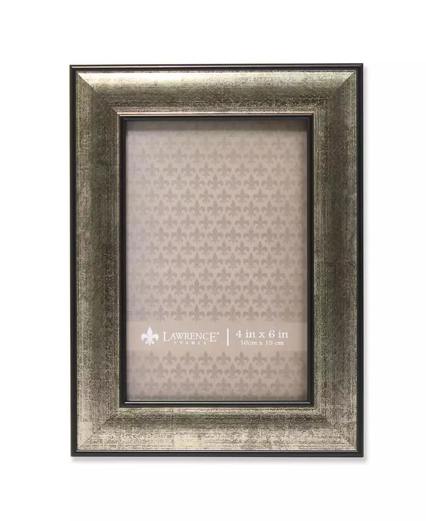 商品Lawrence Frames|Domed Burnished Silver and Black Picture Frame - 4" x 6",价格¥128,第1张图片