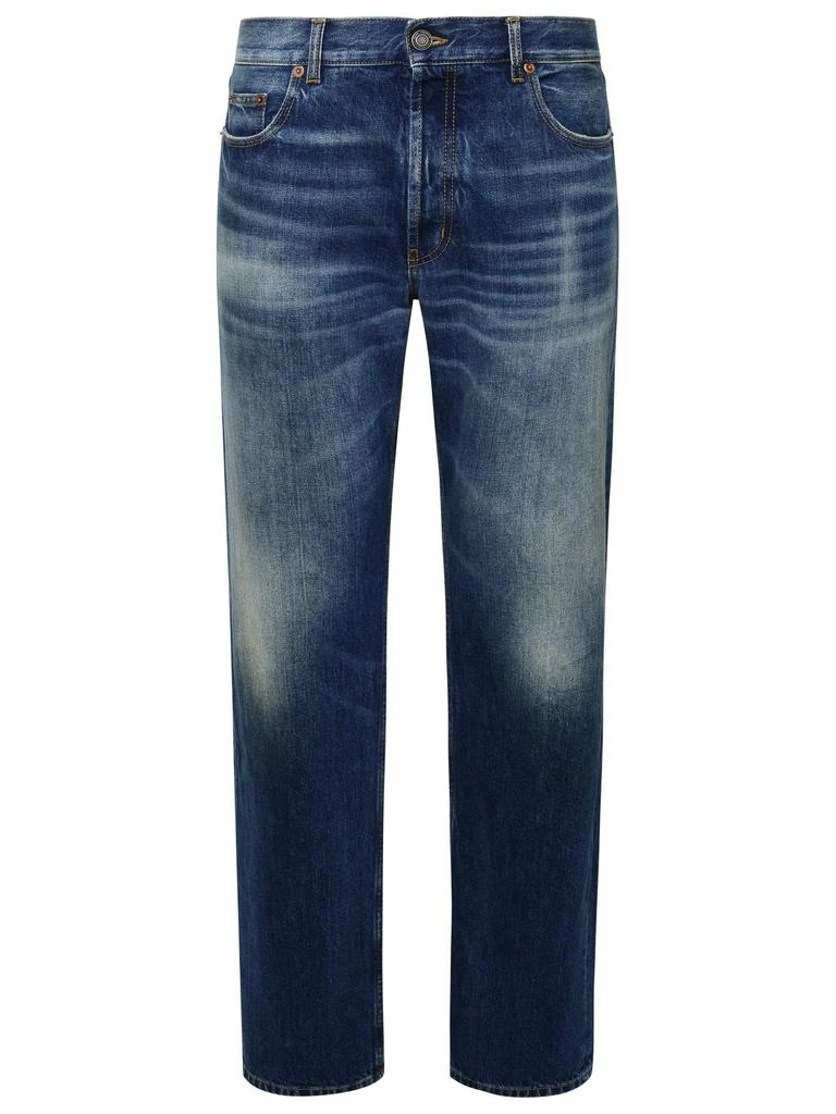 商品Yves Saint Laurent|Saint Laurent Logo Patch Straight Leg Jeans,价格¥2826,第1张图片