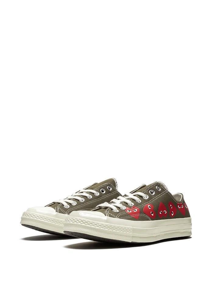 COMME DES GARCONS PLAY X CONVERSE CHUCK TAYLOR MULTI HEART LOW TOP SNEAKERS商品第7张图片规格展示