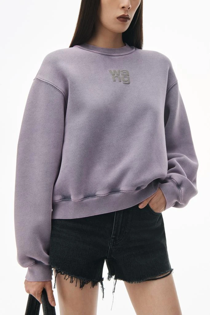 商品Alexander Wang|puff logo sweatshirt in structured terry,价格¥1240,第3张图片详细描述