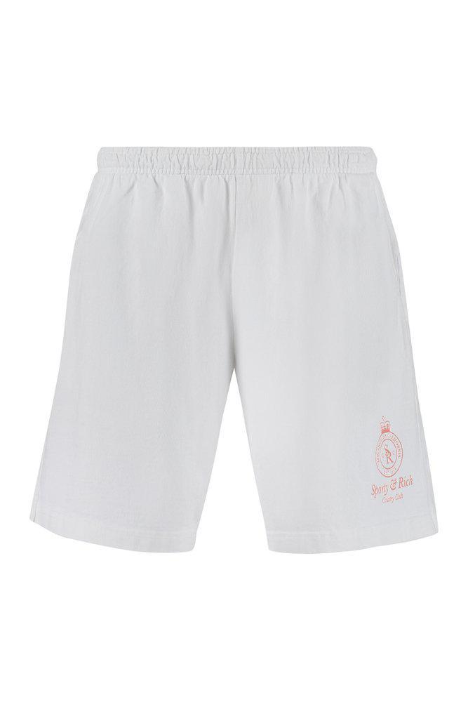 商品Sporty & Rich|Sporty & Rich Bermuda Logo-Print Shorts,价格¥352-¥382,第1张图片