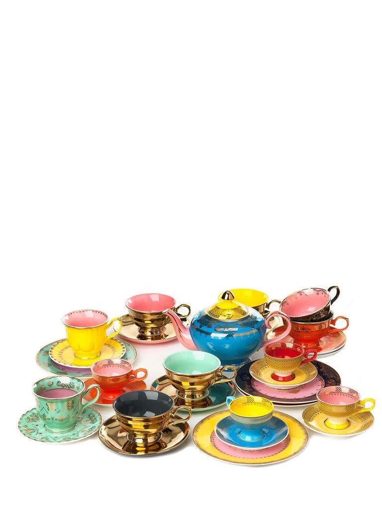商品POLSPOTTEN|Set Of 4 Legacy Gold Tea Cups & Saucers,价格¥1051,第1张图片
