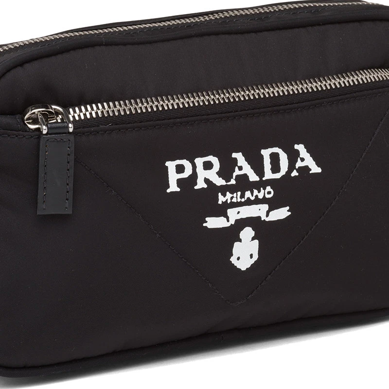 商品Prada|【预售3-7天】普拉达 男士黑色尼龙皮革腰包2VL977_2D0P_F0002_V_WTO,价格¥9021,第4张图片详细描述