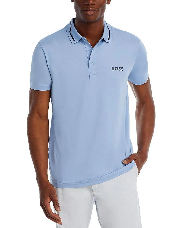 商品Hugo Boss|Paddytech Stretch Logo Print Regular Fit Polo Shirt,价格¥671,第1张图片