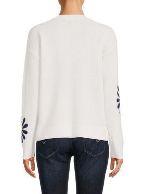商品Saks Fifth Avenue|Daisy Floral Crewneck Cashmere Sweater,价格¥787,第2张图片详细描述